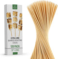 Zulay Kitchen Authentic Bamboo Marshmallow Smores Sticks - 30" Extra Long 5mm Heavy-Duty Bamboo Skewers - Ideal for Grilling & Camping