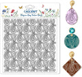 CHGCRAFT Paisley Pattern Polymer Clay Texture Sheets Retro Pattern Silicone Texture Stamp Modeling Pattern Pad for Jewelry and Clay Earrings Tools, 5.5x5.5 inch