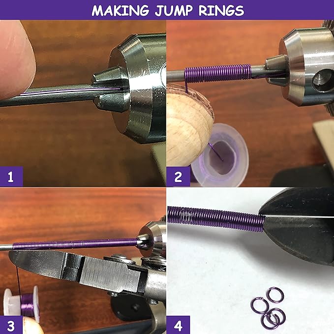 The Beadsmith EZ Coiler Pro – Wire Elements – Includes Mountable Base, 2 Mandrels, Chuck Key, Instructions, and a Storage Case – Create Jump Rings, Coiled Beads, Beaded Coils, and Spirals