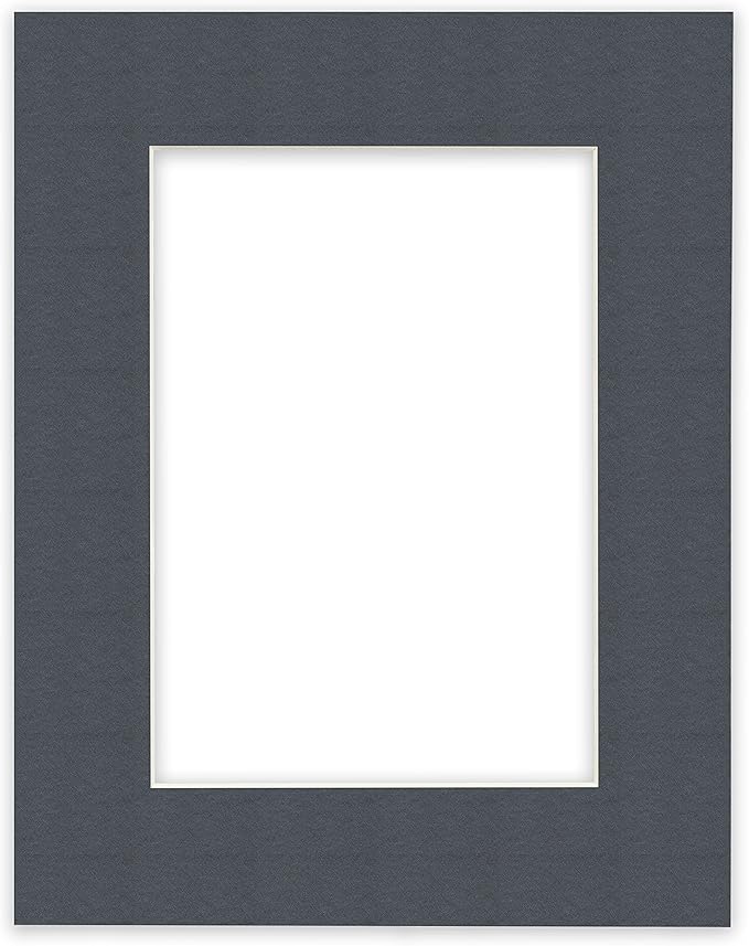 Craig Frames B573 Pre-cut Mat Board for 7x10 Print, 10x13, Graphite Black