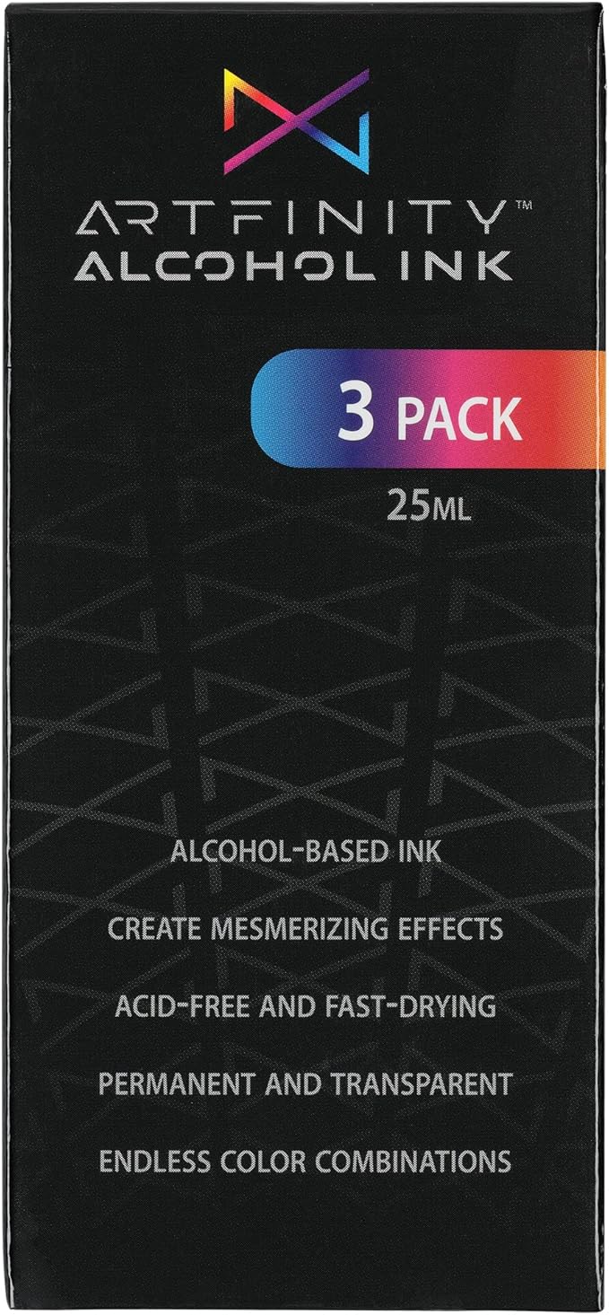 Alcohol Inks 3 Pack - Vibrant, Professional, Dye-Based Alcohol Inks for Artfinity Alcohol Markers, Artists, Drawing, & More! - Viola BV2-4