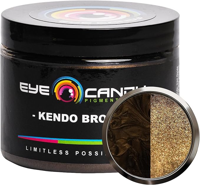 Eye Candy Pigments Premium Brown Mica Powder - Kendo Brown (50gr) - for Epoxy, Resin, Soap, Paint, Woodworking, Acrylic Pouring, Bath Bombs, Fishing Lures - DIY Arts and Crafts Additive