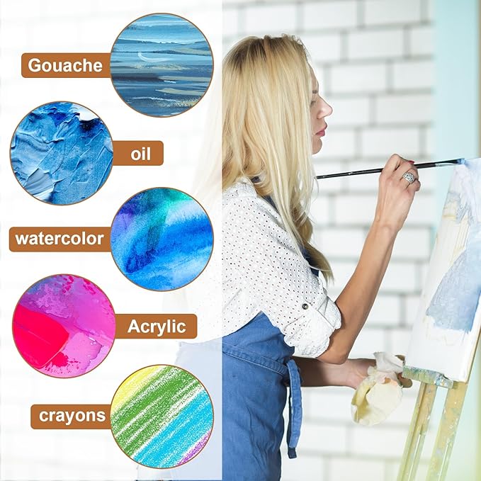 MECCANIXITY Canvas Boards for Painting, 4x6 Cotton Blank Primed Art Canvas Panels Acid-Free for Painting Supplies Oil Acrylic Tempera Watercolor Pouring Paint Artists(White, Pack of 10)