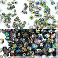 275 pcs Set of Czech Faceted Glass Beads, Fire-Polished Round Crystal Vitrail - 3mm (100pcs), 4mm (100pcs), 6mm (50pcs), 8mm (25pcs) kit for Jewelry Making