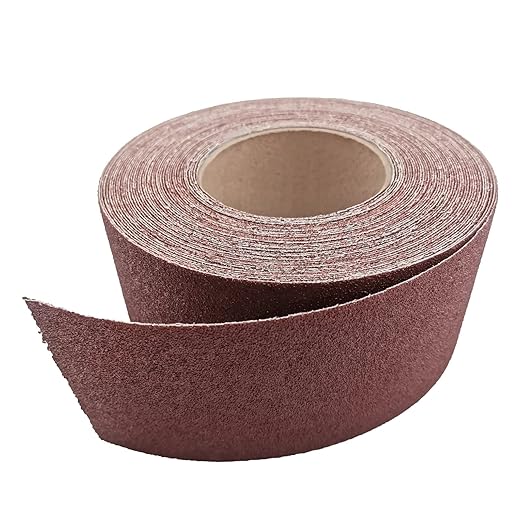 80 Grit Sandpaper Roll, 3 Inch x 49 Feet Emery Cloth Roll Aluminum Oxide Abrasive Paper Roll Continuous Sandpaper for Metalworking, Woodworker, Furniture Repair, Sanding Automotive Plumbing