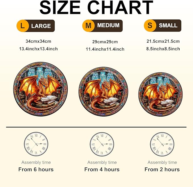 Wooden Puzzles for Adults, Dragon Wooden Puzzle,Magic Wooden Jigsaw Puzzles, Gifts for Family or Friends for Any Holiday.(8.5 * 8.5 in 100pcs)