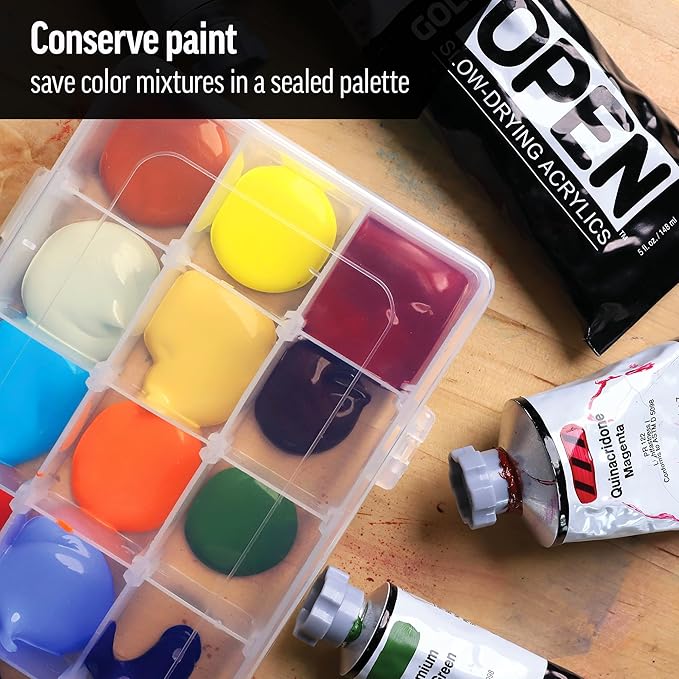 OPEN Slow-Drying Acrylics by GOLDEN, Manganese Blue Hue, 2 fl oz. tube, Professional Acrylic Paint, Transparent