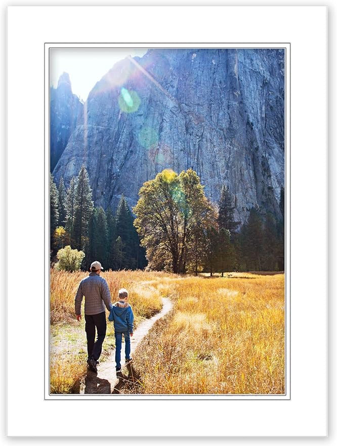 18x24 Mat for 12x18 Photo - Precut White on White Double Mat Picture Matboard for Frames Measuring 18 x 24 Inches - Bevel Cut Matte to Display Art Measuring 12 x 18 Inches - Acid Free ONE MAT