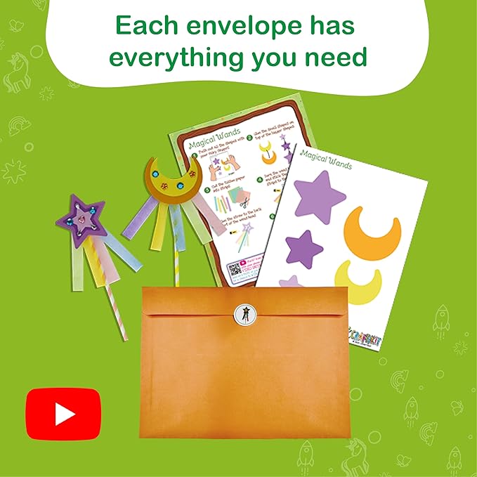 Craftikit® 20 Award-Winning Fairy Garden Crafts for Kids - 20 All-Inclusive Fun Paper Toddler Crafts, Fairy Garden Kit for Kids Ages 3-8