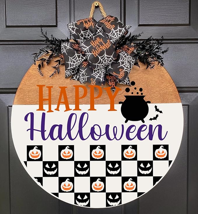 Halloween Stencils for Painting on Wood 12inch Large Halloween Stencil Hey Boo Witches Spider Bats Ghost Draw Templates for Porch Hanger Doormat Fabrics DIY Crafts Decor
