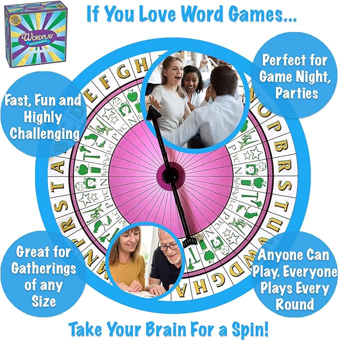 Wordplay – The Ultimate Fast-Paced Word Challenge Board Game for Family & Friends – Adult & Family Game Night Fun