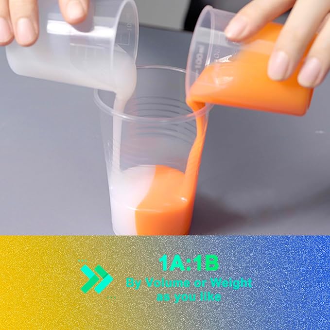 BBDINO Silicone Mold Making Kit, 15A Fast Cure Silicone for Mold Making 2.2 lb(35 Oz), 1A:1B Ideal for Resin/Soap/Candle/Silicon Molds Casting