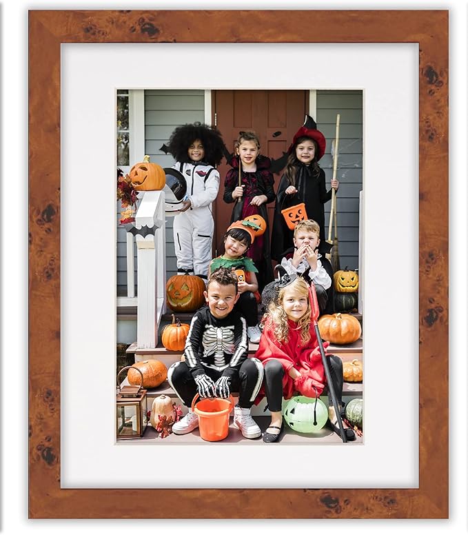 Pack of Ten Acid Free 8x10 Mats Bevel Cut for 5x8 Photos - White Precut Matboards with Backing Boards and Self Seal Photo Mat Bags for Pictures, Photos, Framing - 4-ply Thickness