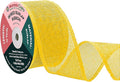 Mandala Crafts Yellow Burlap Wired Ribbon 2 Inches Wide Jute Ribbons for Crafts - 10 Yds Roll Rustic Burlap Wrap Trim Ribbons for Wreaths Bows Party Decoration