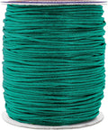 Mandala Crafts 1.5mm 109 Yards Peacock Green Cotton Waxed Cord for Jewelry Making - Beading String Thread for Bracelets and Necklaces