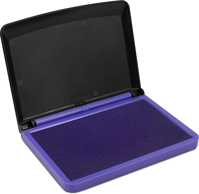 MaxMark Large Purple Stamp Pad - 2-3/4" by 4-1/4" - Premium Quality Felt Pad