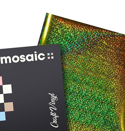 VViViD Mosaic+ Crafting Vinyl (Green Holographic Glitter, 1ft x 5ft)