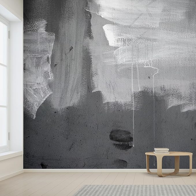 wall26 Grunge Concrete Wall Removable Wall Mural | Self-Adhesive Large Wallpaper - 132x120 inches