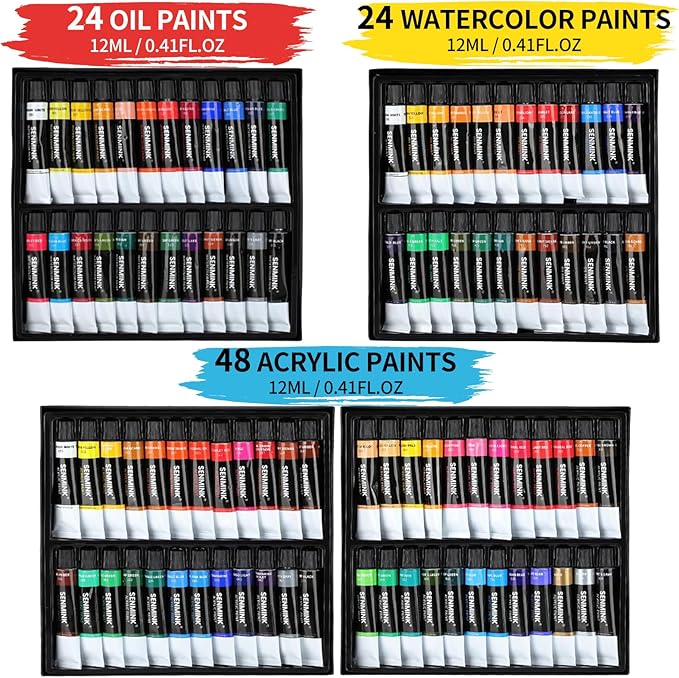 188Pcs All-in-One Art Painting Kit with French Easel, 96 Acrylic, Watercolor & Oil Paint Set, Complete Art Supplies Painting Set for Adults, Artists, Beginners