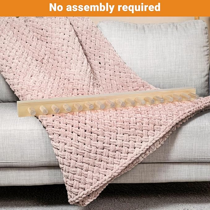 QWM Chunky Blankets Loom Knitting Looms Long Installation Free and Adjustable Foldable Portable Extra Loom Large 38,48,60, 72,84,96 Inch (60inch)