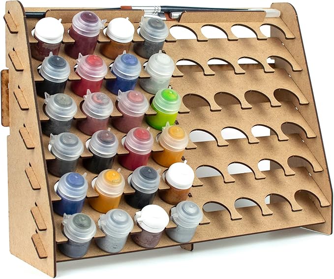 Paint Rack for model paints. Hobby craft Citadel compatible wall paint rack stand holder organiser storage for miniature warhammer art artists (33 mm)