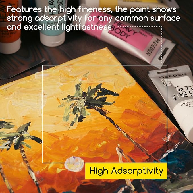 MEEDEN Acrylic Paint Phthalo Blue: Bundled with Titanium White Color - 100ml/3.38oz x 2 Bulk Heavy Body Acrylic Paint Tubes for Model Pumpkin Enamel Rock DIY