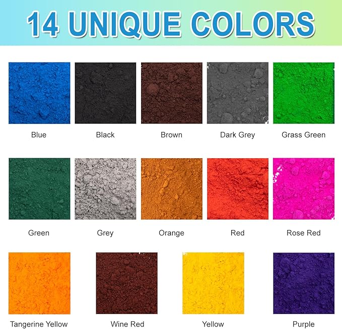 GOODTAKE Concrete Pigment Powder, Grey Iron Oxide Cement Dye for Pastel Tile Paint, Mortar, Grout (20 oz)
