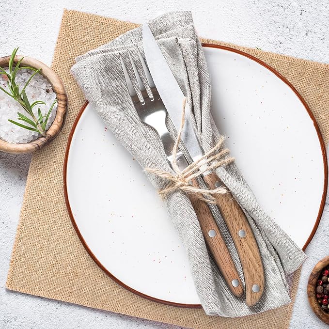 Preboun 5 Pcs Burlap Squares Multipurpose Natural Burlap Placemats Bulk for Farmhouse Home Party Wedding Table Cover Centerpieces Craft Supplies(13 Inch)