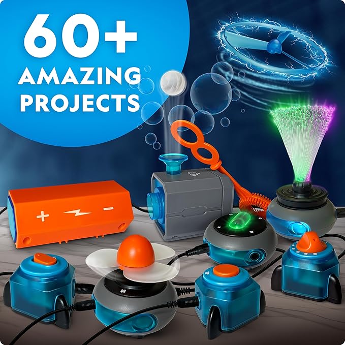 Blue Marble National Geographic Circuit Maker Kit - Electronics Kit for Kids with 60 Electrical Circuit Projects, Electric Circuit STEM Toy, Electronic Projects, Electrical Circuit Kit for Kids