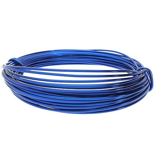 The Beadsmith Anodized Aluminum Wire – 12 Gauge – 39 feet – Blue Color – Bendable Craft Wire Used to Jewelry Making, Wire Wrapping, Sculpting, Floral, Modeling and Other DIY Arts & Crafts