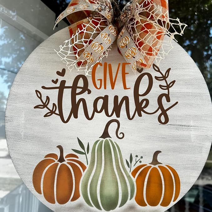 Fall Stencils for Painting on Wood Pumpkin Stencil Thanksgiving Stencils for Door Mats Porch Hanger Fabrics Decor