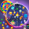 2 in 1 29" Large LED Dart Board for Kids 8-12 Games with 12 LED Sticky Balls, Indoor & Outdoor Games for Kids 8-12, APP Control Board Games for Kids