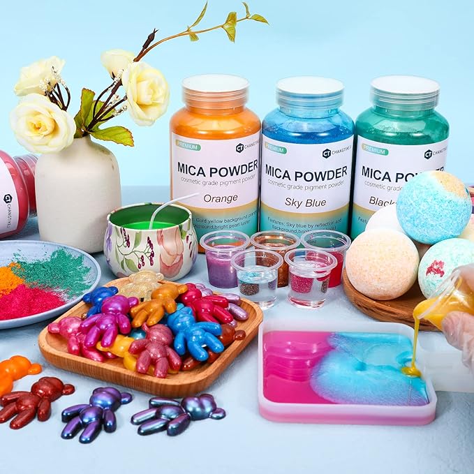 Mica Powder,7.05OZ（200g）,Super White Mica Powder Pigment for Epoxy Resin，Lip Gloss，Car Paint，Dye，Soap Making，Nail Polish,Epoxy Resin,Candle Making,Bath Bombs