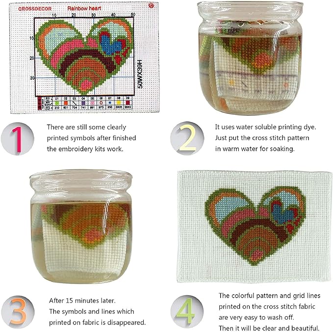 Dimensean Stamped Cross Stitch Kits Full Range of Embroidery Patterns Starter Kits for Beginners Adult or Kids DIY Cross Stitches Needlepoint Kits 11CT-Wolf King 15.7x19.7 inch