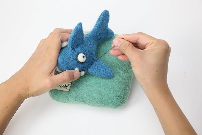 Woolbuddy Needle Felting Pad - Durable Wool Mat for Craft Projects, Foam Alternative, 6"x6"x1.5" (Lime)