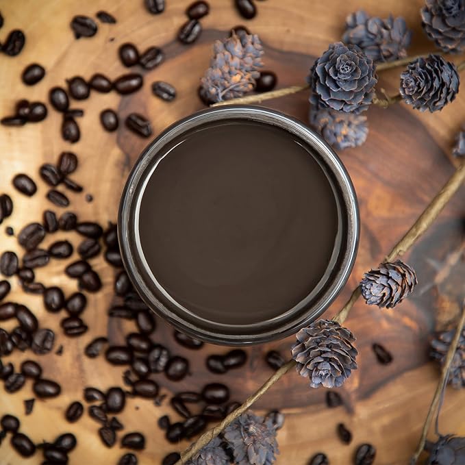 Dixie Belle Paint Company Chalk Finish Furniture Paint - Coffee Bean (16oz) - Matte Espresso Brown Chic Chalk Mineral DIY Furniture Paint