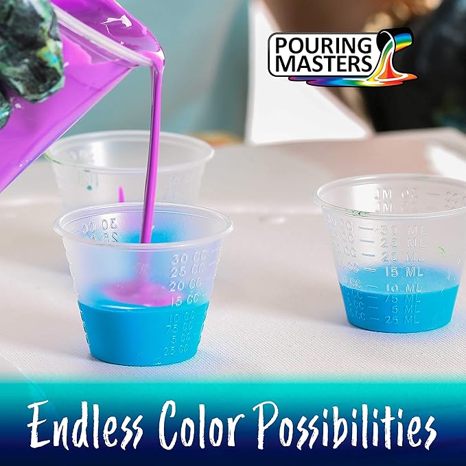 Pouring Masters Mango Ready to Pour Acrylic Pouring Paint - Premium 8-Ounce Pre-Mixed Fluid Acrylic Paint - Fluid Art Supplies for Canvas, Wood, Paper, Tile & Rocks