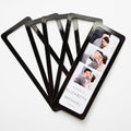 Magnetic Frames For 2x6 Photo Booth Strips – Set of 5 – White, Black, or Floral Design Photo Picture Holders – Magnetic Paper Cutout for Photobooth Photos – Simple Slim Frames for Fridge, Locker, or Party Keepsakes (5, BLACK)