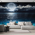 wall26 Wall Sticker/Wall Mural Sea Under Moonlight, Not Peel and Stick, Non-Woven Wallpaper Decorative for Bedroom, Living Room, Office - 108x168 inches