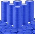 Coopay 500 Pieces Plastic Poker Chips, 1 Inch Bingo Chips Bulk Learning Counters Disks Poker Card Game, Counting Markers for Math Practice, Game Tokens and Teaching Rewards, 25 mm (Blue)