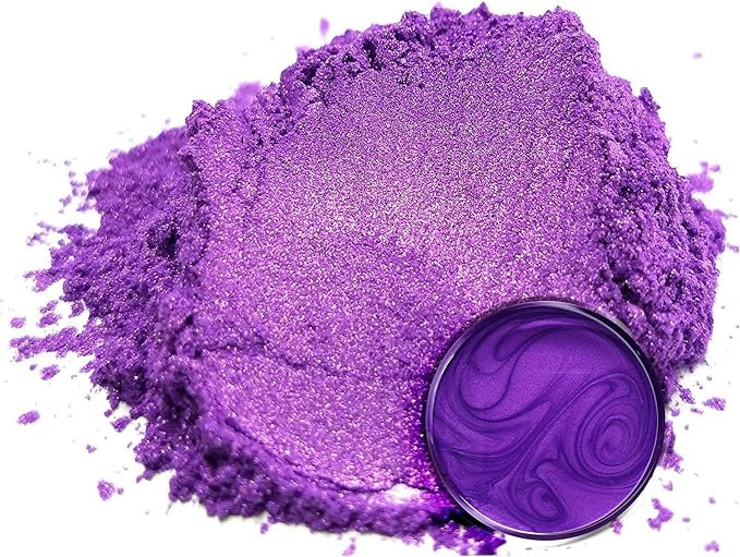 Eye Candy Pigments Premium Purple Mica Powder - Barney Purple (25gr) - for Epoxy, Resin, Soap, Paint, Woodworking, Acrylic Pouring, Bath Bombs, Fishing Lures - DIY Arts and Crafts Additive