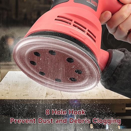 100 PCS 5 Inch Sanding Discs 60 Grit, Round Hook and Loop Sandpaper for Random Orbital Sander