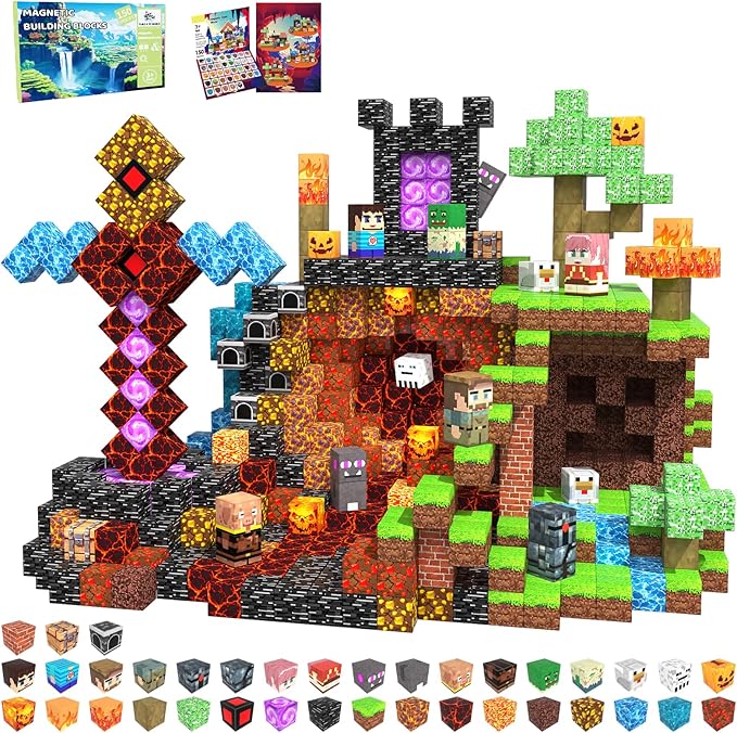 150 PCS Magnetic Building Blocks Toys for Kids, Stacking Magnetic Tiles Toys for Kids Toddlers Boys Girls Ages 3 4 5 6 7 8-12 Gifts
