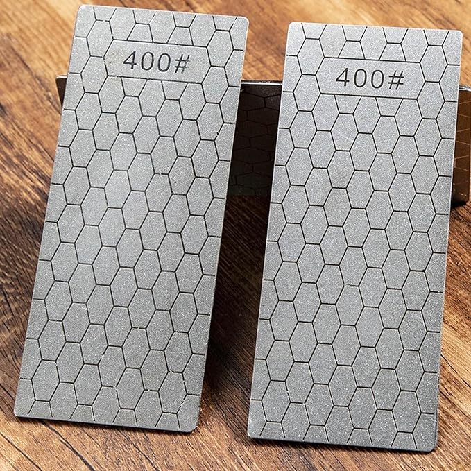 Diamond Sharpening Stone for 6 PCS Diamond Plate Honing Stone for Kitchen Sharpening Dull Knives Grindstone (SET-B)