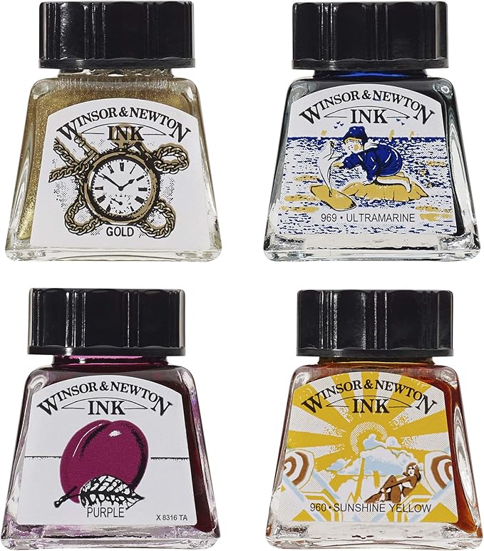 Winsor & Newton Drawing Ink, 14ml Bottle, Scarlet