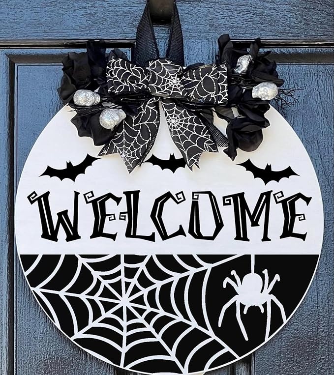 Halloween Stencils for Painting on Wood 12inch Large Halloween Stencil Hey Boo Witches Spider Bats Ghost Draw Templates for Porch Hanger Doormat Fabrics DIY Crafts Decor