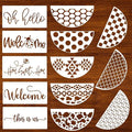 Welcome Stencils for Painting on Wood 12” Welcome Stencil for Wood Sign Hello Doormat Stencils Templates for Door Hanger Door Mat Fabrics
