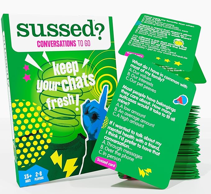 SUSSED “What Would You Do?” Pocket-Sized Question Cards – 231 Fun Conversation Starters for Teens Ages 15+ & Adults | Gift for Travel, Office, Friends & Road Trips