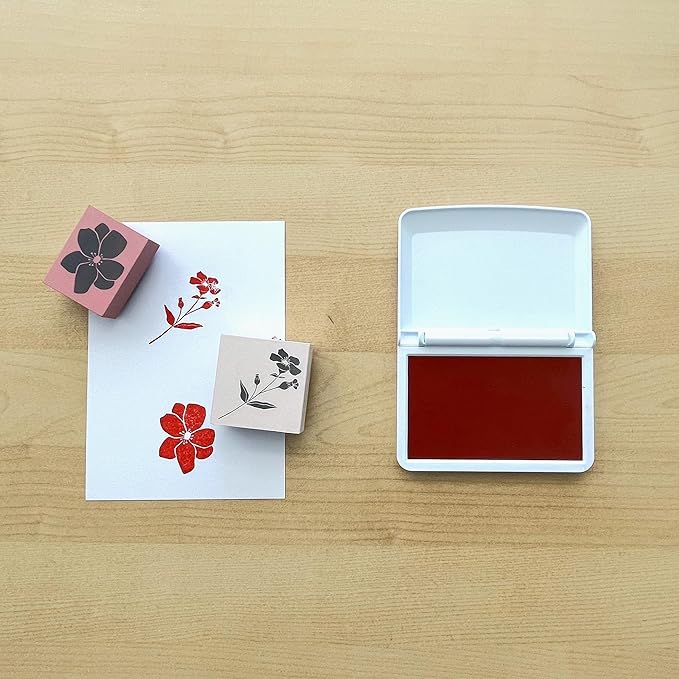 COLOP Make Series, Ink Stamp Pads, with Non-Toxic Premium Ink, Water-Based Acid-Free (Brave Red, Make 3-3-1/2" x 6-1/4")