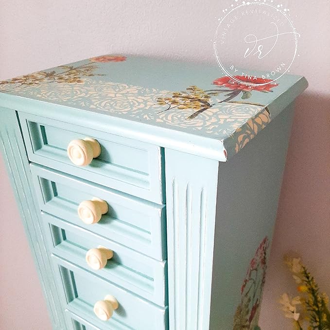 Dixie Belle Paint Company Chalk Finish Furniture Paint - Sea Glass (16oz) - Matte Pastel Blue/Green Chic Chalk Mineral DIY Furniture Paint